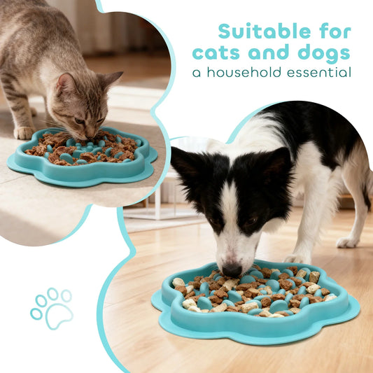 Premium Anti-Gulping Slow Feeder Bowl for Dogs & Cats